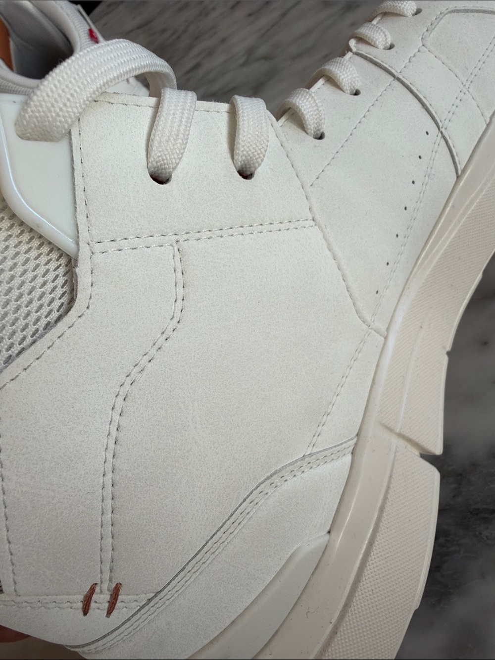 On Running the Roger White Sneakers with Tan Accents - Picture 8 of 11